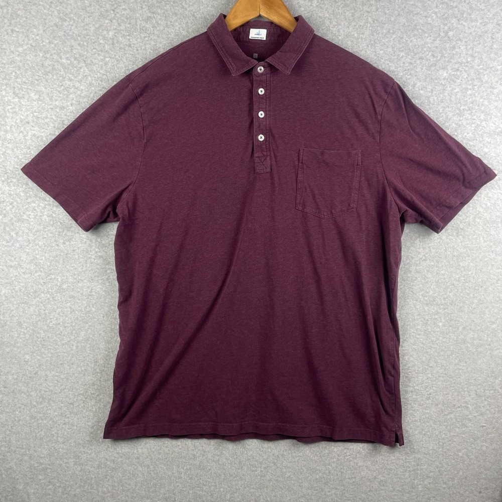 Johnnie O Polo Shirt Mens XXL Red Hangin Out Shirt Performance Golf Soft Surf
